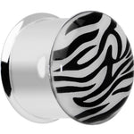 5/8 Stainless Steel Purple Tiger Print Solar Activated Saddle Plug