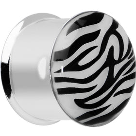 5/8 Stainless Steel Purple Tiger Print Solar Activated Saddle Plug