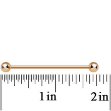 14G 1 1/2 Rose Gold Plated Straight Barbell