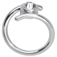 14G 7/16 Clear CZ Gem Coil Twist Belly Ring