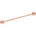 14G 1 3/8 Rose Gold Plated Straight Barbell