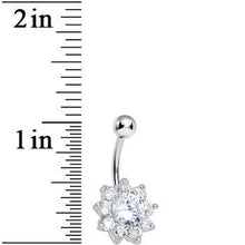 Crystalline Royal Gem Flower Belly Ring