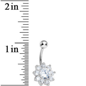 Crystalline Royal Gem Flower Belly Ring