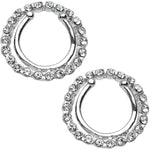 Clear Gem Wreath Clip On Fake Nipple Shield Set