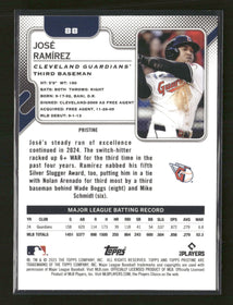 2025 Topps Pristine Aqua Refractor José Ramírez #/199 #88