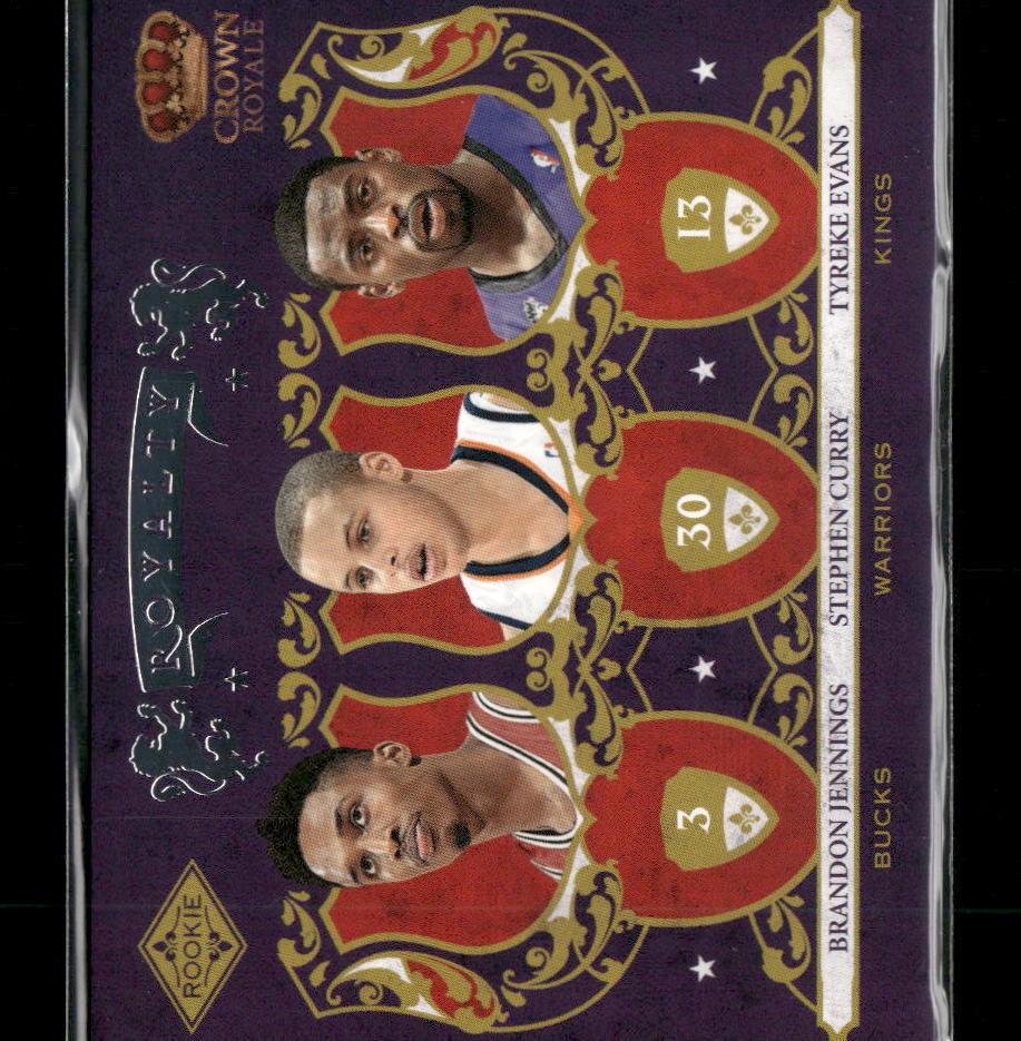 2009-10 Panini Crown Royale Brandon Jennings / Stephen Curry / Tyreke Evans #1