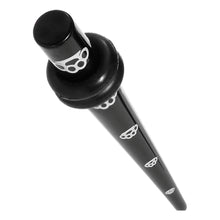 6G White Brass Knuckles Back Acrylic Taper Ear Plug