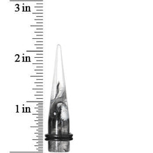 7/16 Black and White Art Swirls Clear Acrylic Taper Ear Plug