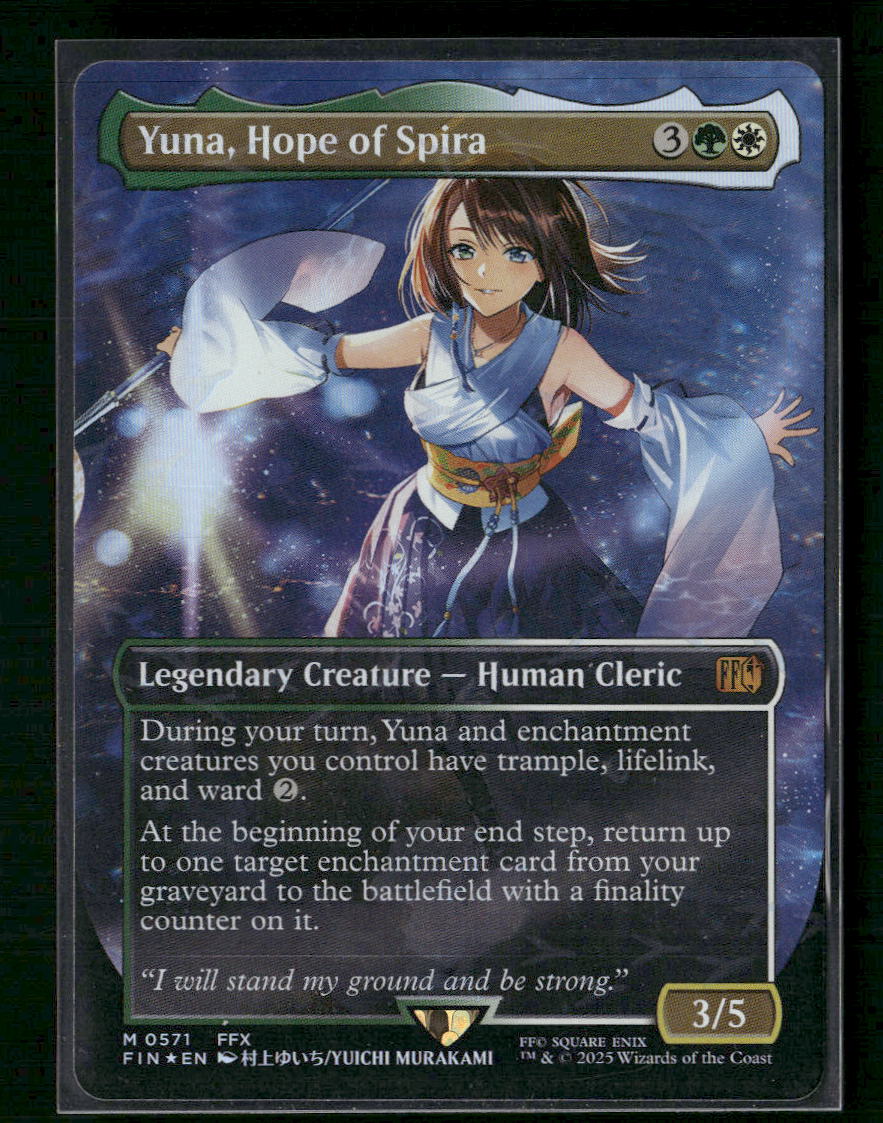 FINAL FANTASY Yuna, Hope of Spira (Borderless) (Chocobo Track Foil) #571