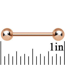 14G 5/8 Rose Gold Plated Straight Barbell