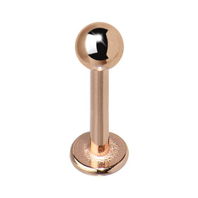 16G 5/16 Rose Gold Plated Labret Tragus Monroe