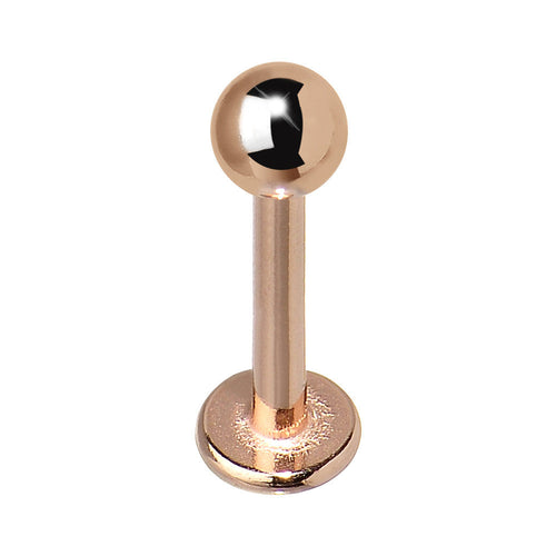 16G 5/16 Rose Gold Plated Labret Tragus Monroe