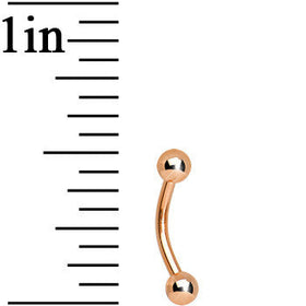 16G 5/16 Rose Gold Plated Curved Barbell
