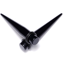 14G to 00G 18 Piece Black Acrylic Ear Stretching Taper Kit