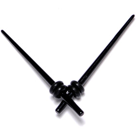 14G to 00G 18 Piece Black Acrylic Ear Stretching Taper Kit