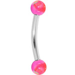 16G Acrylic Pink Swirl Eyebrow Ring 5/16