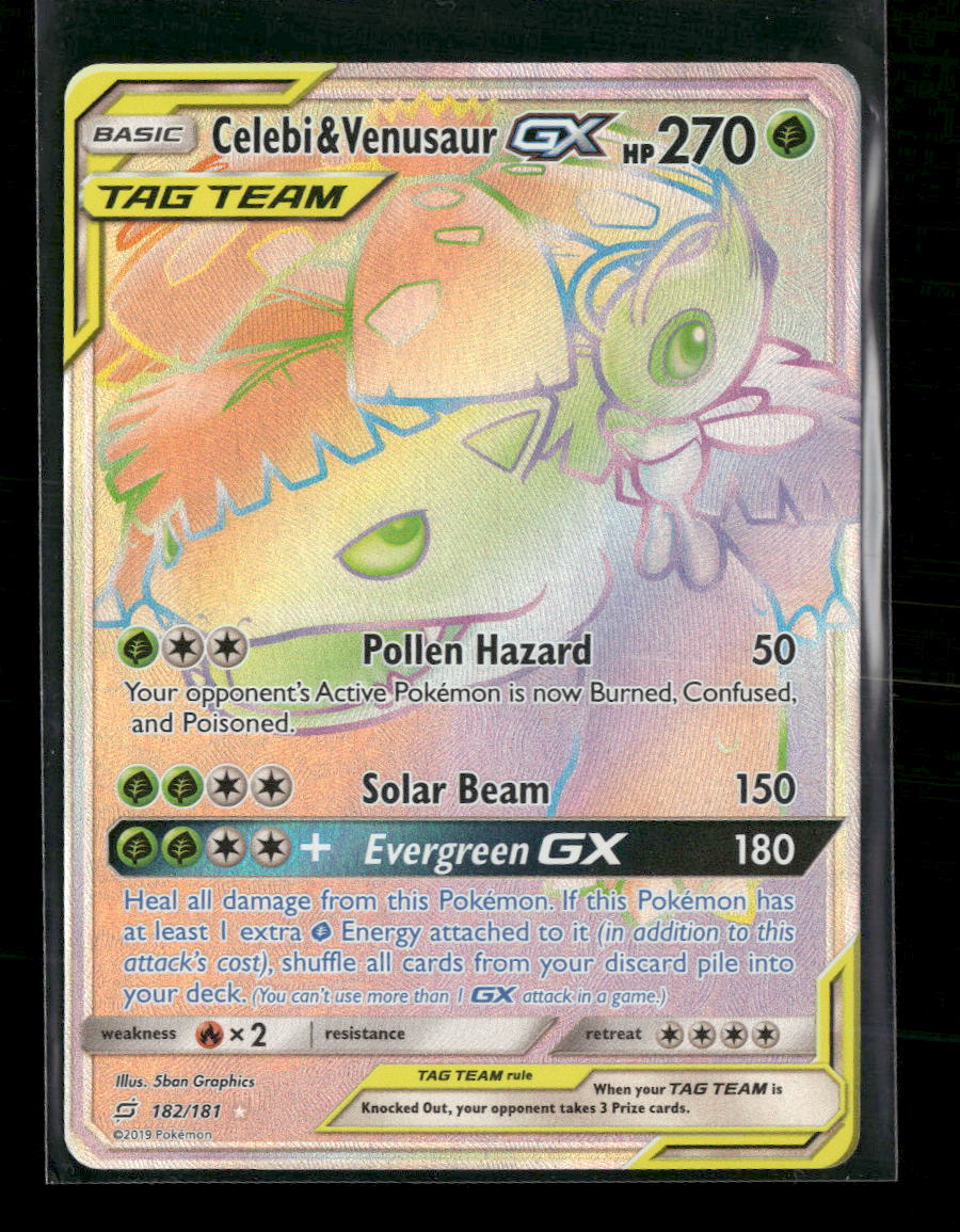 SM - Team Up Celebi & Venusaur GX (Secret) #182/181