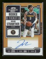 2023-24 Panini Contenders Optic Orange Julian Strawther Rookie #/25 Auto #116