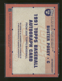 2026 Topps  Baseball 35th Anniversary Black Buster Posey #/10 Auto #91A-BP