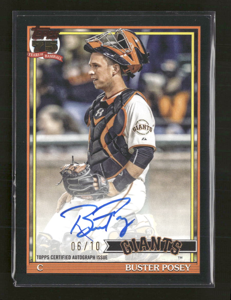 2026 Topps  Baseball 35th Anniversary Black Buster Posey #/10 Auto #91A-BP