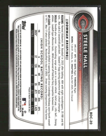 2025 Bowman Draft Chrome Blue Mojo Refractor Steele Hall #/150 #BDC-20