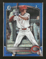 2025 Bowman Draft Chrome Blue Mojo Refractor Steele Hall #/150 #BDC-20