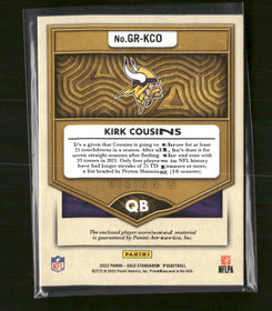 2022 Panini Gold Standard Gold Rush Kirk Cousins #/299 #GR-KCO