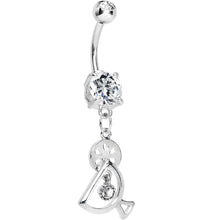 Double Clear Gem Fruity Drink Dangle Belly Ring