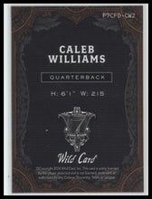 2024 Wild Card  Diamond Flourishes Rainbow Black Caleb Williams #/1 #P7CFD-CW2