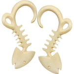 4G Organic Crocodile Wood Fish Hook Hand Carved Hanger Plug Set