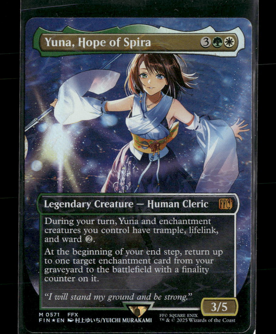 FINAL FANTASY Yuna, Hope of Spira (Borderless) (Chocobo Track Foil) #571