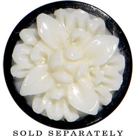 0G Organic Buffalo Horn White Bone Frasera Flower Saddle Plug