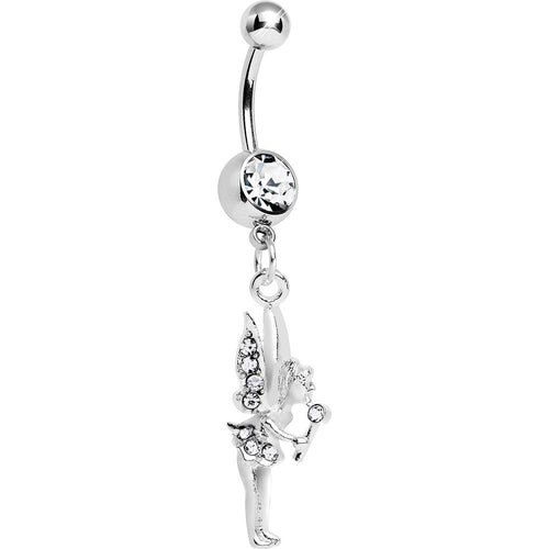 Crystalline Gem Wand and Fairy Dangle Belly Ring