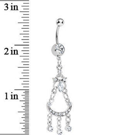 Clear Gem Princess Delight Chandelier Belly Ring