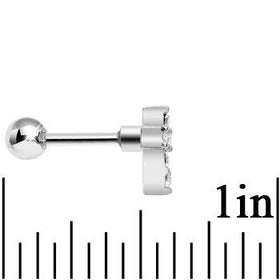 Clear Gem Sparkling Cross Cartilage Tragus Earring