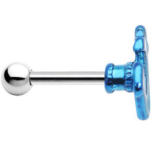 16G Brilliant Blue Nicely Nautical Anchor Cartilage Stud Earring