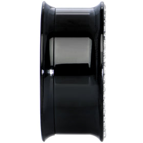 25mm Black PVD Coated Steel Clear Gem Screw Fit Plug Set