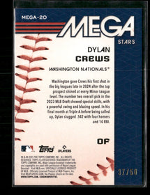 2025 Topps Topps Mega Stars Gold Foilboard Dylan Crews #/50 #MEGA-20