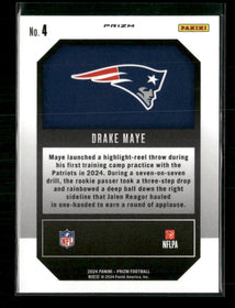 2024 Panini Prizm Emergent Green Prizm Drake Maye #4