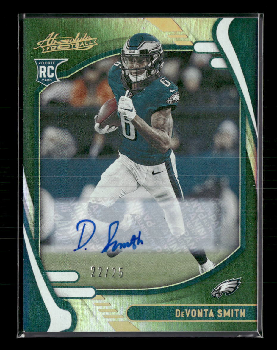 2021 Panini Absolute Signature Rookies Green Waves DeVonta Smith #/25 Auto #107