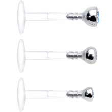 16G 5/16 Aqua Gem Bioplast Triple Forward Helix Barbell 3 Pack Set