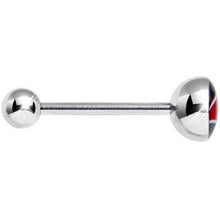 14G Red and Black Dribble the Basketball Tongue Ring 5/8