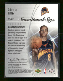 2005-06 SP Authentic Sensational Sigs Monta Ellis Auto #SS-ME
