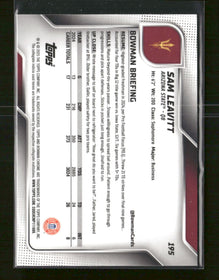 2025 Bowman University Chrome Yellow Refractor Sam Leavitt #/350 #195