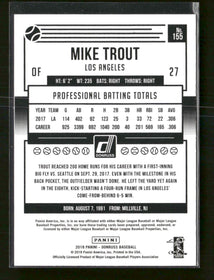 2018 Donruss Press Proof Mike Trout : Millville Meteor #/99 #155