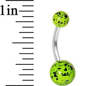 Green Speckled Cosmos Belly Ring