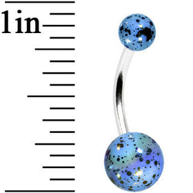 Blue Speckled Cosmos Belly Ring