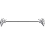 14G 1 1/2 Angel Wing Industrial Barbell