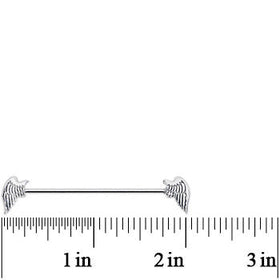 14G 1 1/2 Angel Wing Industrial Barbell