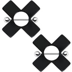 14G Black Acrylic X Nipple Shield Set